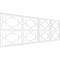 Ekena Millwork Set of Four Panels for 94 1/2"W x 32 1/4"H Lakewood Fretwork Wainscot Wall Paneling WPKP16X01X47LWD - alternate 1